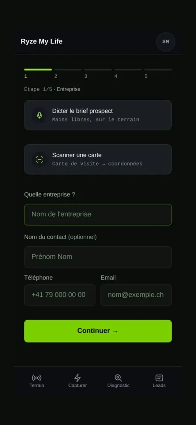Capture d'écran de Ryze My Life sur téléphone